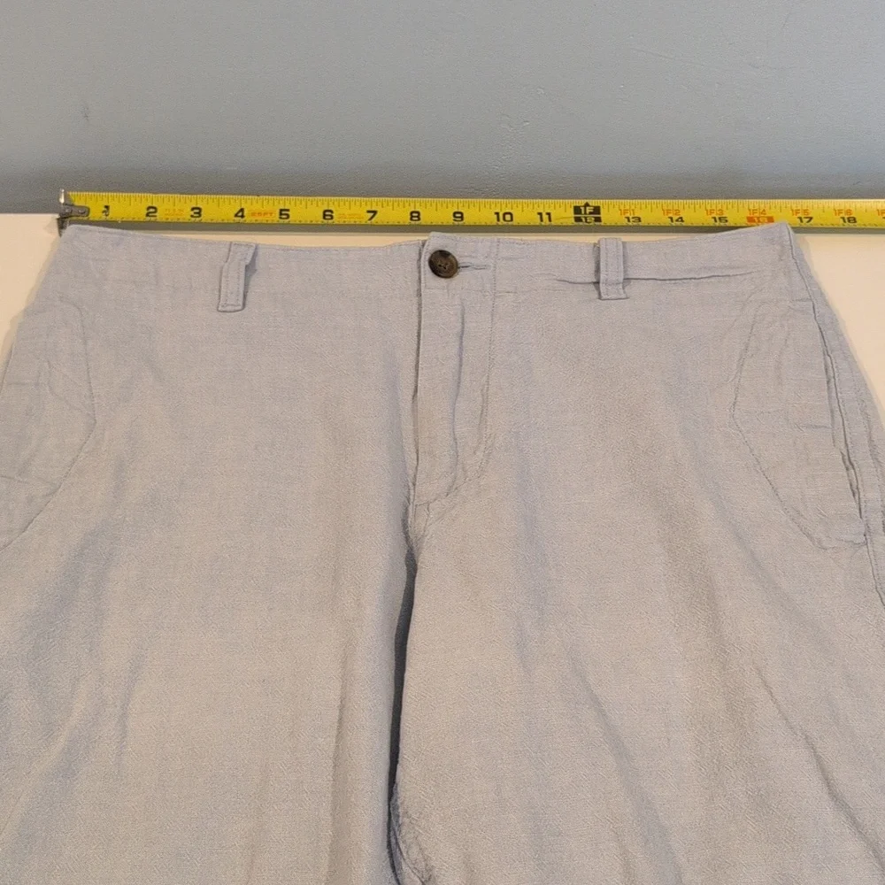 J. Crew Men's 33 x 8 Linen-Cotten Blend Flat Front Gramercy Shorts Style #H5021